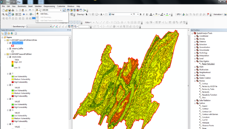 Interfaccia di ArcGIS Desktop (ArcMap)